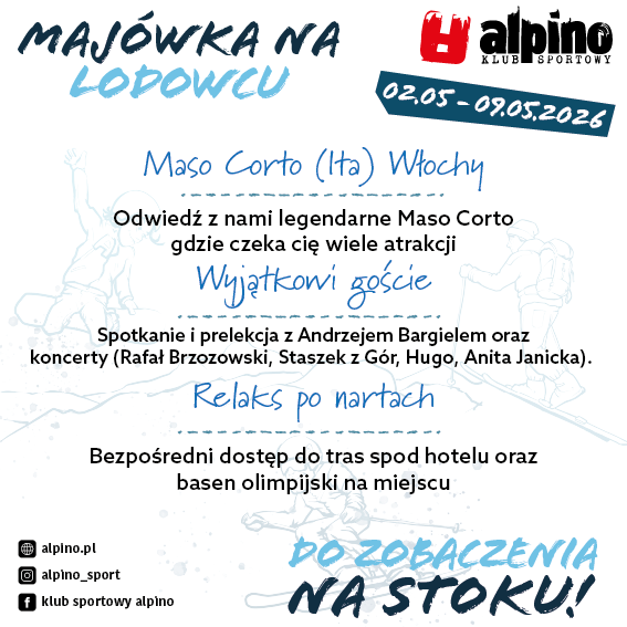 Zapraszamy na lodowiec do Maso Corto zgłoszenia tel. 605 429 207, tymek.blaszczyk@gmail.com